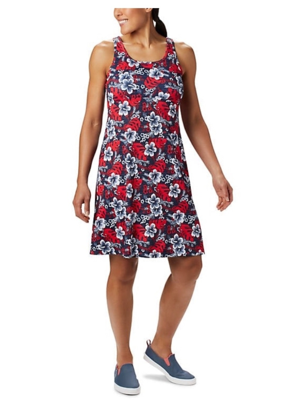 Columbia PFG FREEZER III Red Tropical Dress S